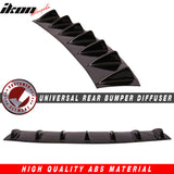 33" x 6" Universal Rear Bumper Diffuser Lip 7 Shark Fins Under