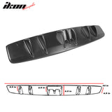 Universal V5 Style Rear Diffuser Shark Fin Kit Unpainted Black ABS