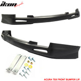 2004-2005 Acura TSX 4DR JDM Style Unpainted Black Front Bumper Lip PU