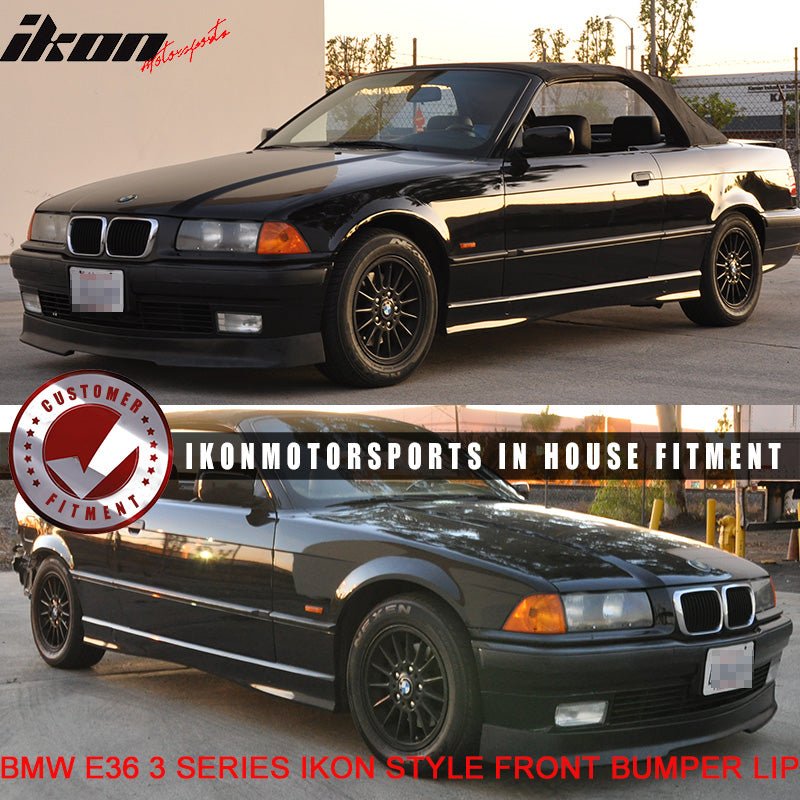 1992-1998 BMW E36 3-Series Unpainted Black Front Bumper Lip PU