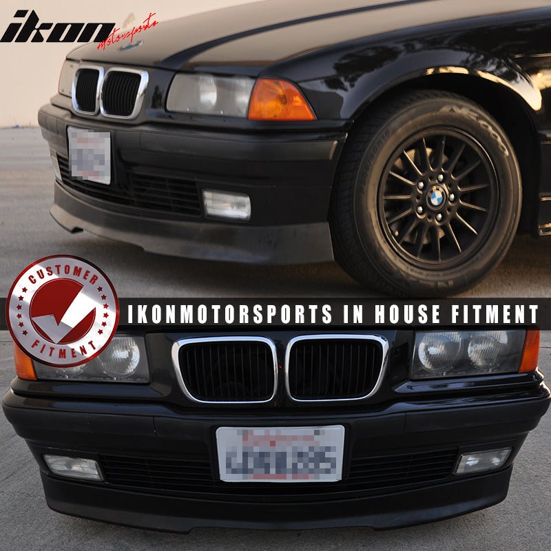 1992-1998 BMW E36 3-Series Unpainted Black Front Bumper Lip PU