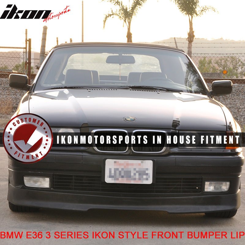 1992-1998 BMW E36 3-Series Unpainted Black Front Bumper Lip PU
