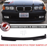 1992-1998 BMW E36 3-Series Unpainted Black Front Bumper Lip PU