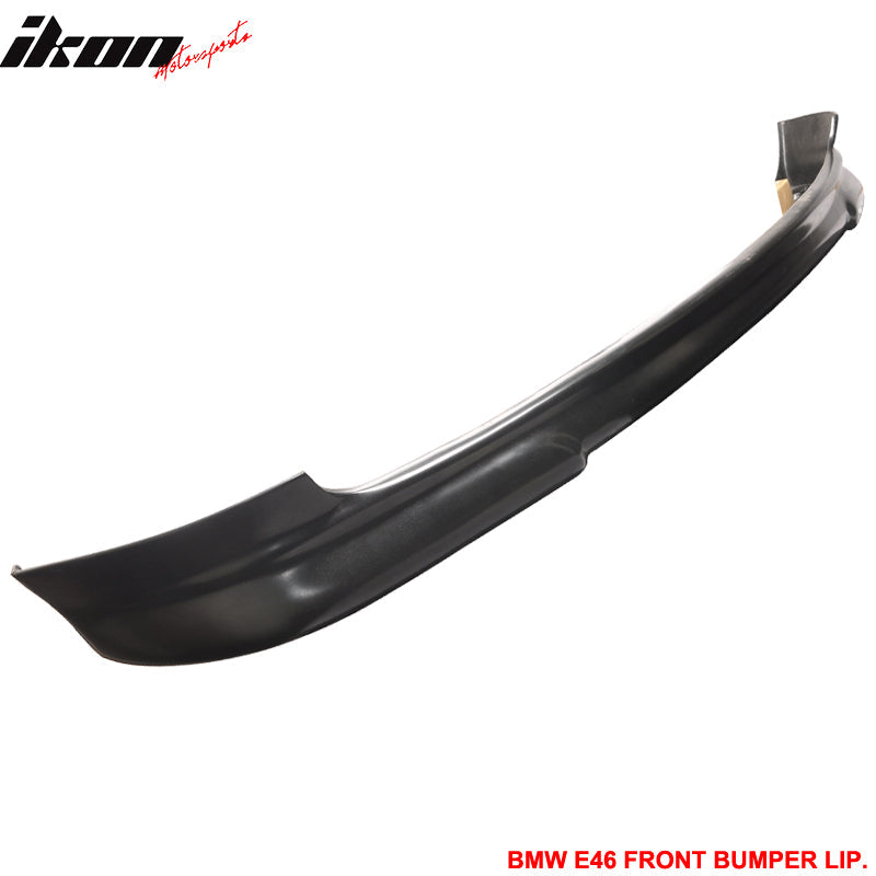 1999-2003 BMW E46 3 Series H Style Unpainted Black Front Bumper Lip PU