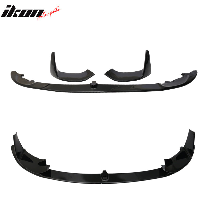 2015-2020 BMW F80 M3 F82 M4 P Style Black Front Bumper Lip 3PC PP