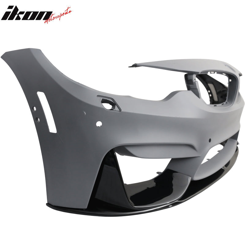 2015-2020 BMW F80 M3 F82 M4 P Style Black Front Bumper Lip 3PC PP