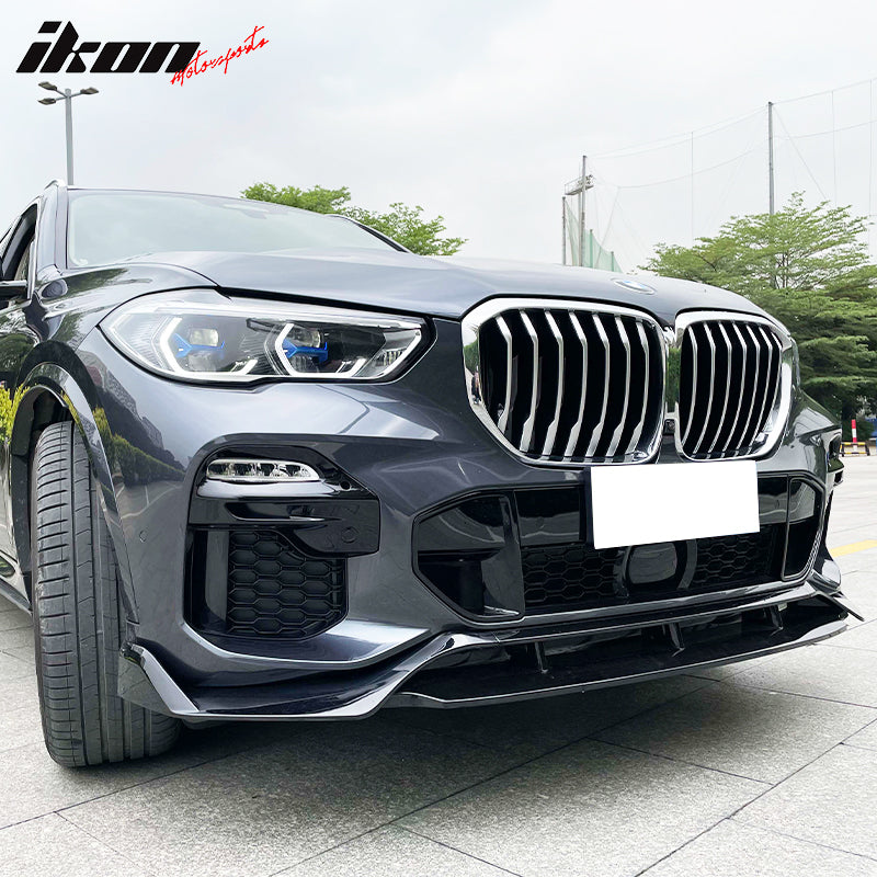 Fits 19-21 BMW  G05 X5 M Sport Front Bumper Lip Spoiler 4pc Gloss