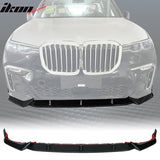 2019-2022 BMW G07 X7 M Sport Primer Front Bumper Lip Spoiler 3PC ABS