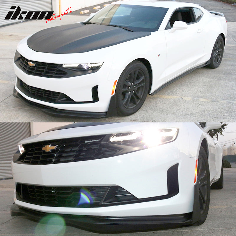 2016-2018 Chevy Camaro SS IKON V5 Style Unpainted Front Bumper Lip 3PC