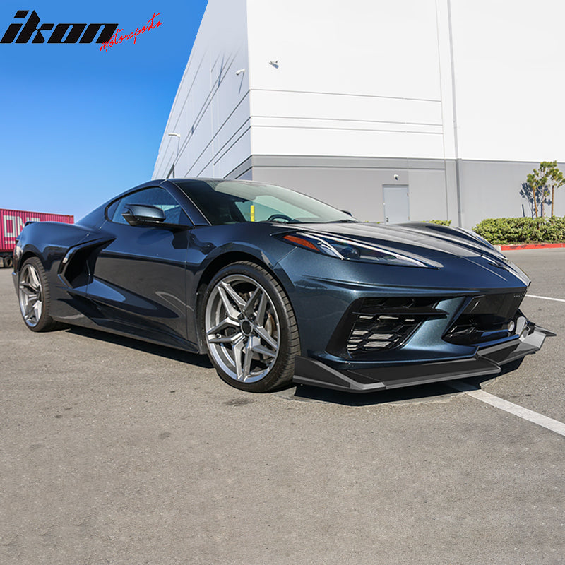 2020-2025 Chevy Corvette C8 IKON Style Front Bumper Lip 5PCS ABS