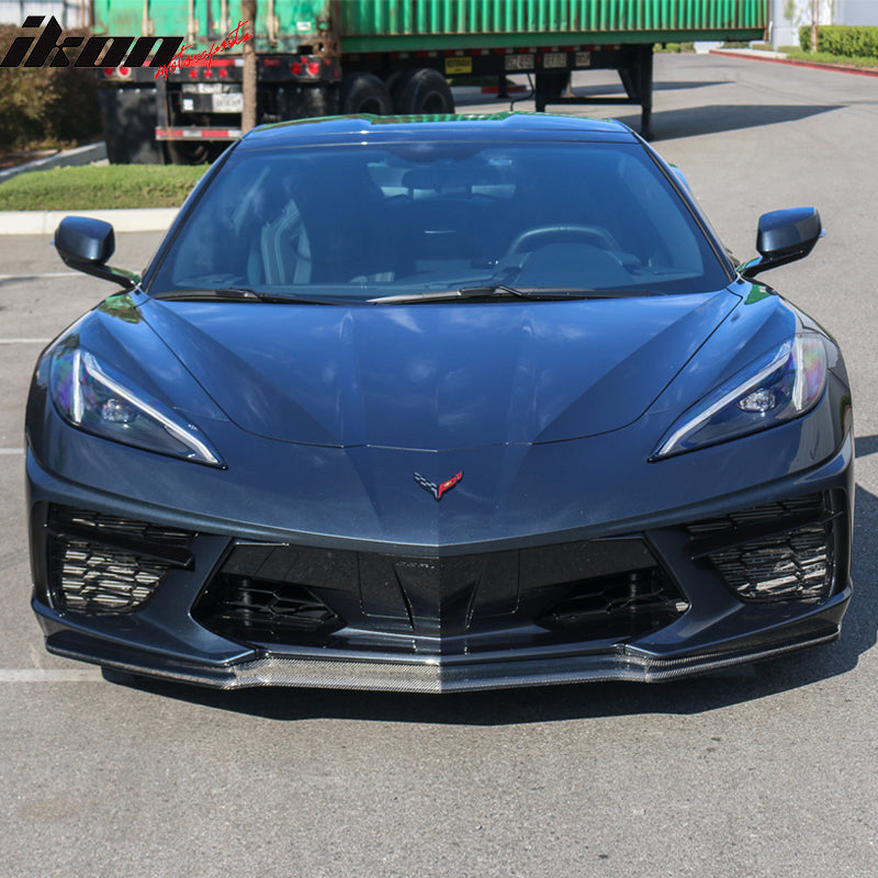 2020-2025 Chevy Corvette C8 Z51 Style Front Bumper Lip Carbon Fiber