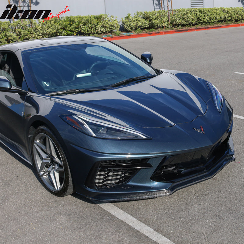 2020-2025 Chevy Corvette C8 Z51 Style Front Bumper Lip Carbon Fiber