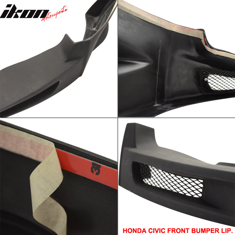 2009-2011 Honda Civic Mugen Front Rear Lip PU PP 3RD LED Brake Lamp