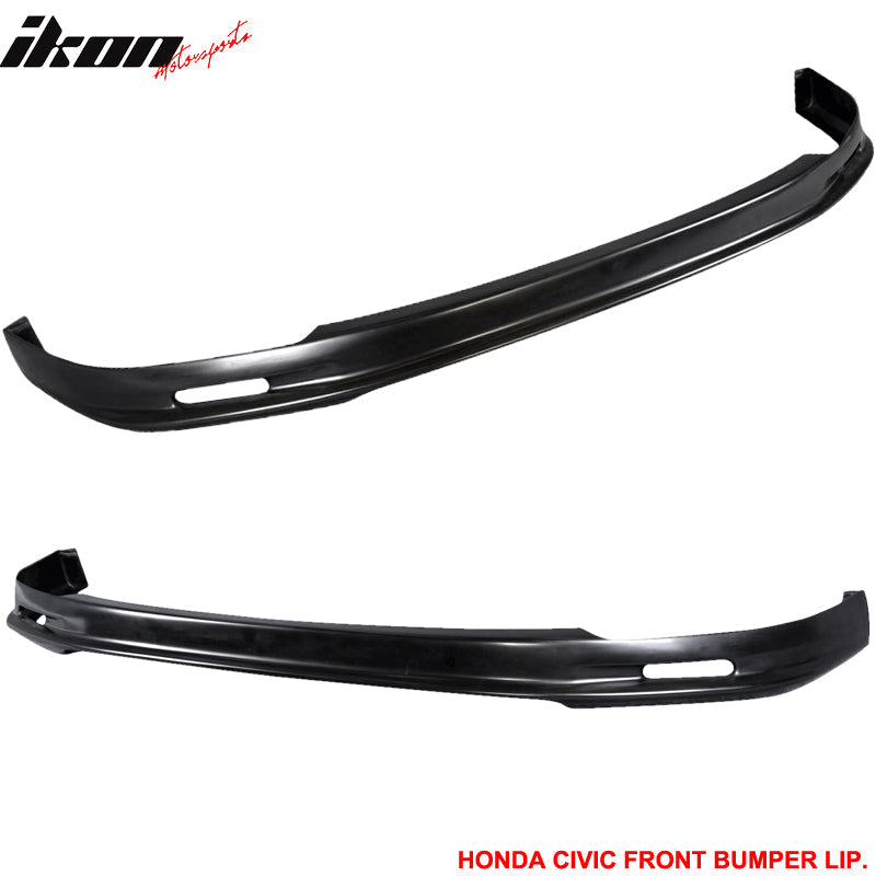 Fits 96-98 Honda Civic 3Dr Mugen Front Bumper Lip + Sun Window Visor