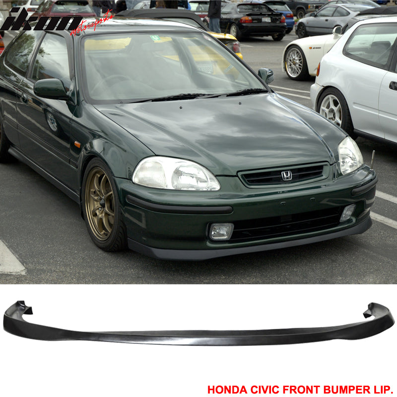 Fits Honda Civic 96-98 2 SIR Front Rear Bumper Lip + T-R Front Grille