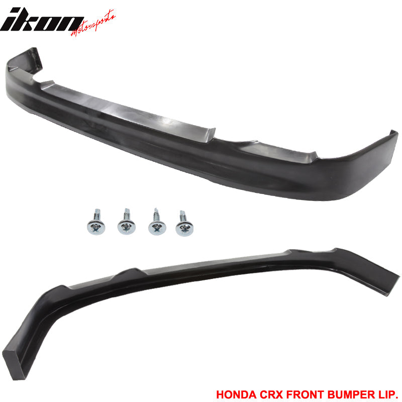 1990-1991 Honda CRX SI ED9 Coupe CS Style PU Front Bumper Lip Spoiler