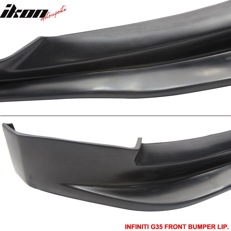 2003-2007 Infiniti G35 Coupe 2Dr GT Style Front Bumper Lip Spoiler PU