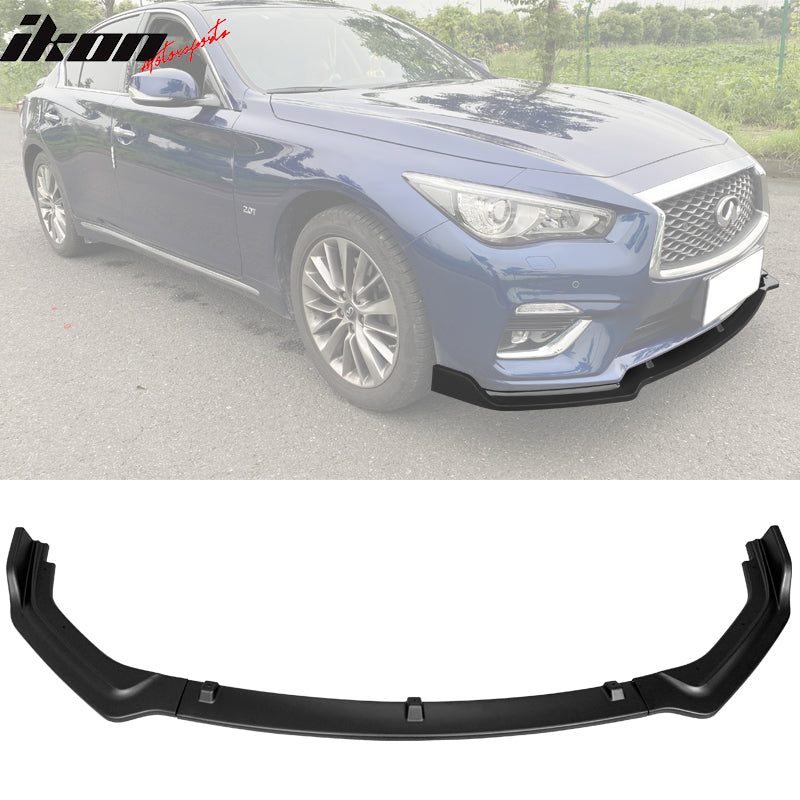 2018-2022 Infiniti Q50 Base Front Bumper Lip Chin Spoiler PP 3PC