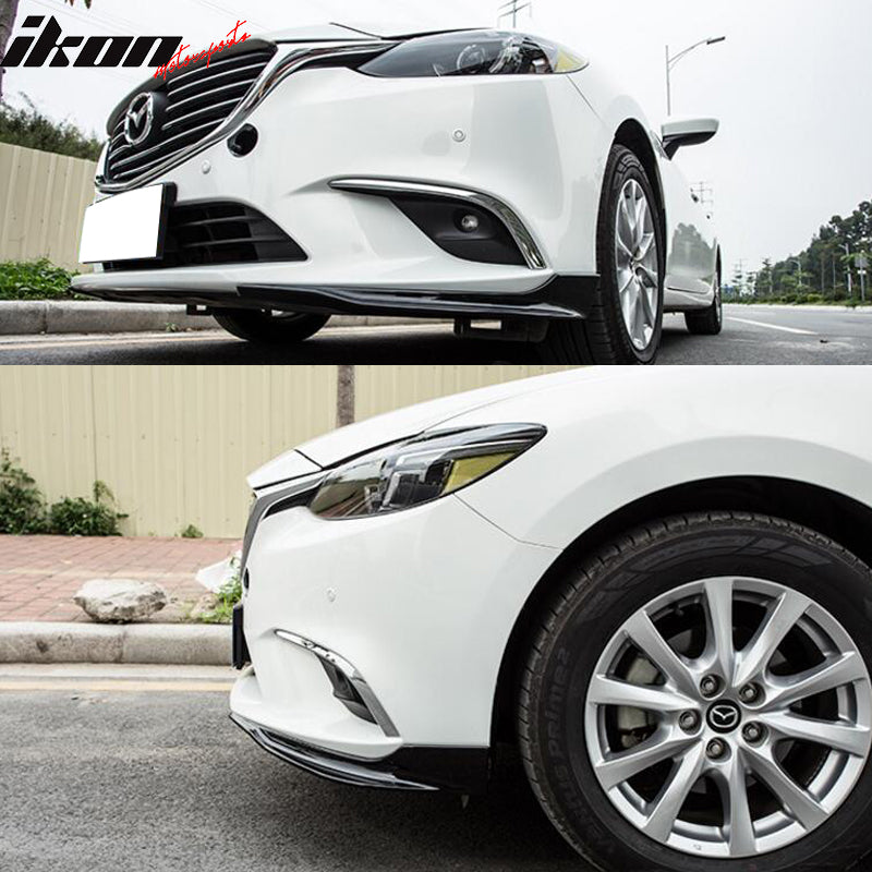 2016-2017 Mazda 6 Painted Front Bumper Side Splitter Lip Pair ABS