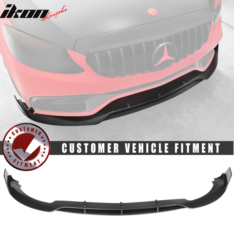 2015-2020 Benz W205 AP Style Painted Front Bumper Lip Spoiler PP