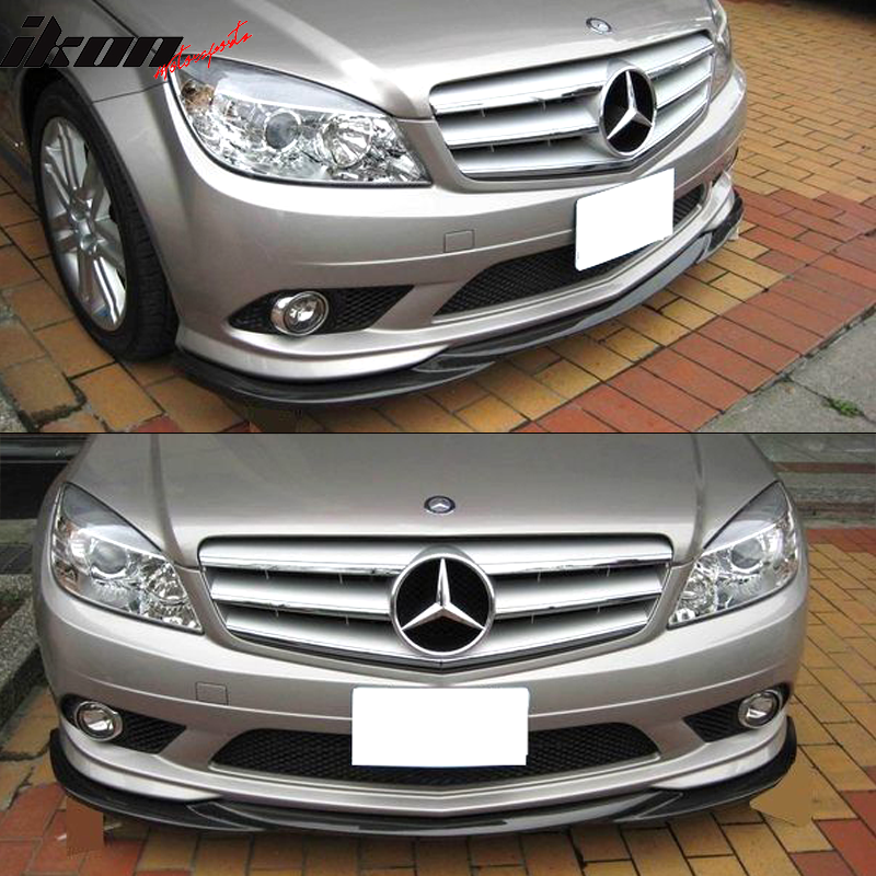 2008-2011 Benz W204 C Class GH Style Front Bumper Lip ABS