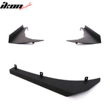 Universal 16"x 6.5"x13" Ikon Style Front Bumper Canards Aluminum