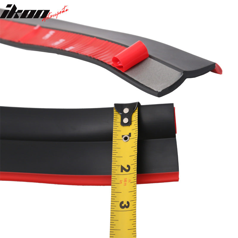 Universal 100" Inch Type 1 Front Bumper Lip Spoiler Black Red Trim