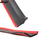 Universal 100" Inch Type 1 Front Bumper Lip Spoiler Black Red Trim