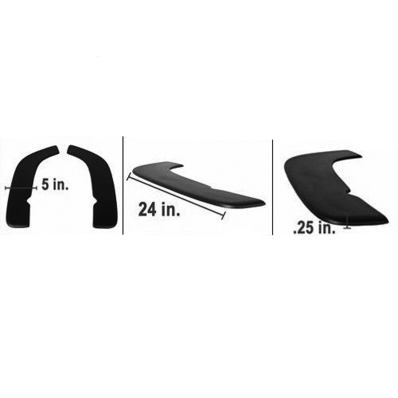 Universal 24"x5"Inch Type 3 Front Bumper Quick Lip Splitter 2PC PU