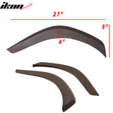 Universal 27x9" Carbon Fiber Print Front Rear Bumper Lip Splitter 2PCS