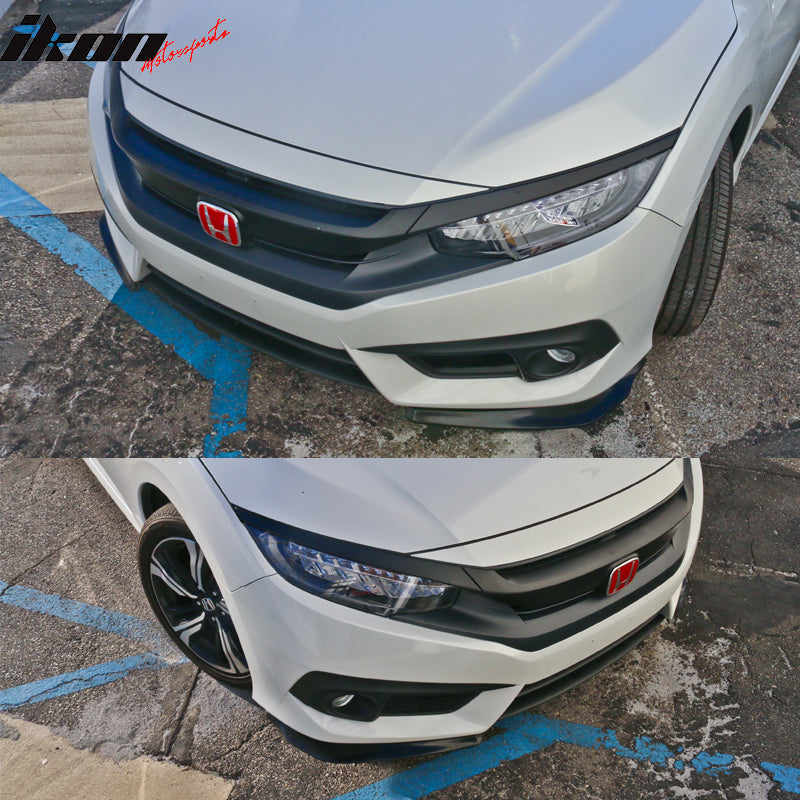 Universal 24x4" IKON Style Add On Front Bumper Lip Splitter PP 2PCS