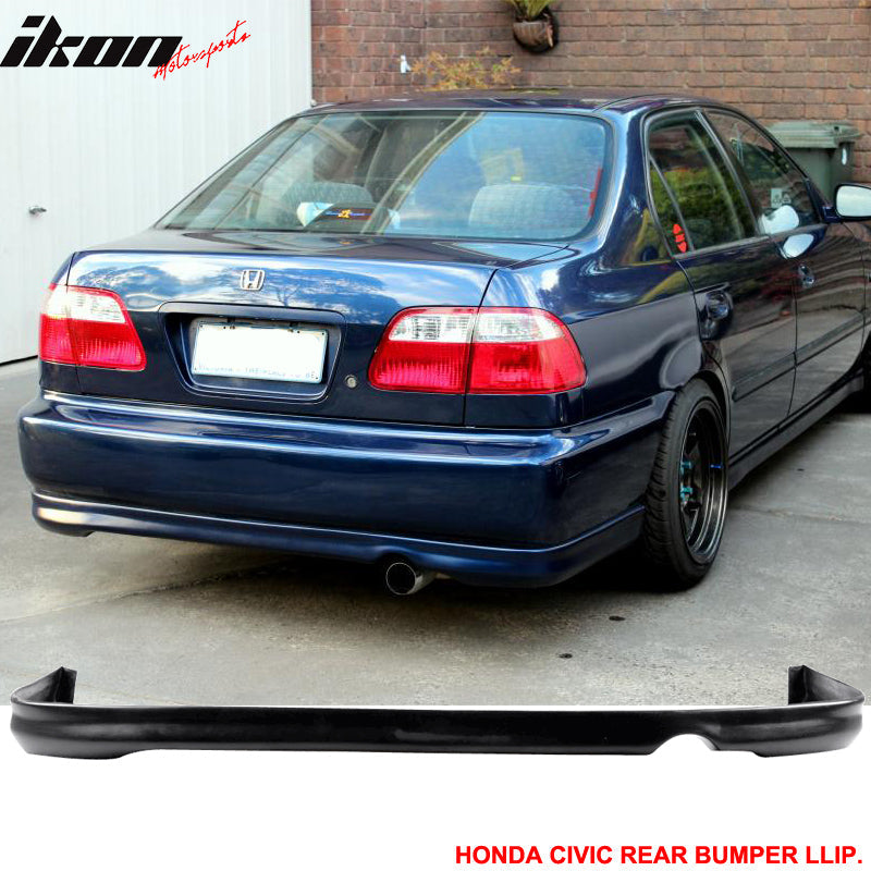 Fits Civic 96-98 2 Front Rear Bumper Lip + Mugen Front Grille