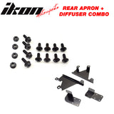 2015-2021 Subaru WRX STI 2 Piece Rear Aprons + Rear Diffuser ABS