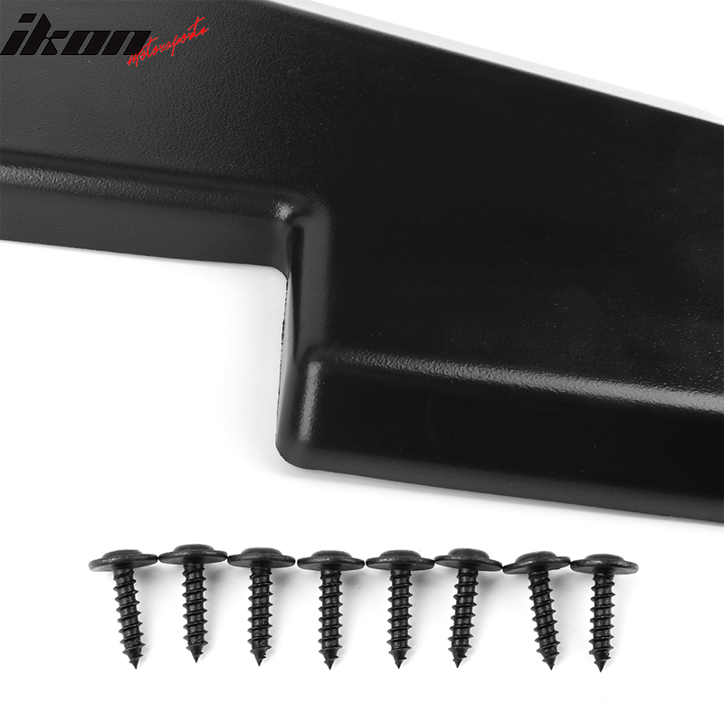 Universal V1 Sanded Black Rear Bumper Splitter Lip With 8 Screws PP