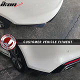 Universal V1 Style Unpainted 2PC Rear Bumper Lip Diffuser Splitters PP