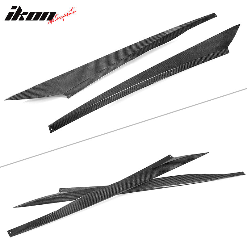 2020-2025 Chevy Corvette C8 Z51 Style Carbon Fiber CF Side Skirts 2PCS