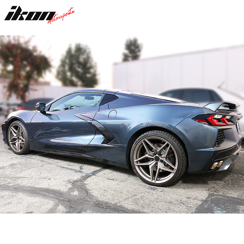 2020-2025 Chevy Corvette C8 Z51 Style Carbon Fiber CF Side Skirts 2PCS