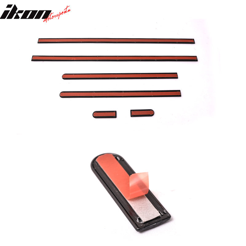 1996-2000 Honda Civic 2Dr 3Dr Side Door Molding Carbon 3D Look ABS