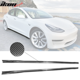 2017-2024 Tesla 3 IKON Style Side Skirts Extension PP
