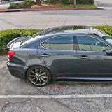 Universal Cars V2 Style Black Side Skirt Extensions Winglet Add On PP