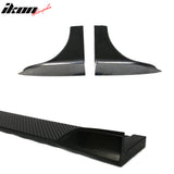 Universal Cars V2 Style Black Side Skirt Extensions Winglet Add On PP