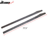 77.5" Side Skirt Extension Flat Bottom Line Lip - Forged Carbon Fiber