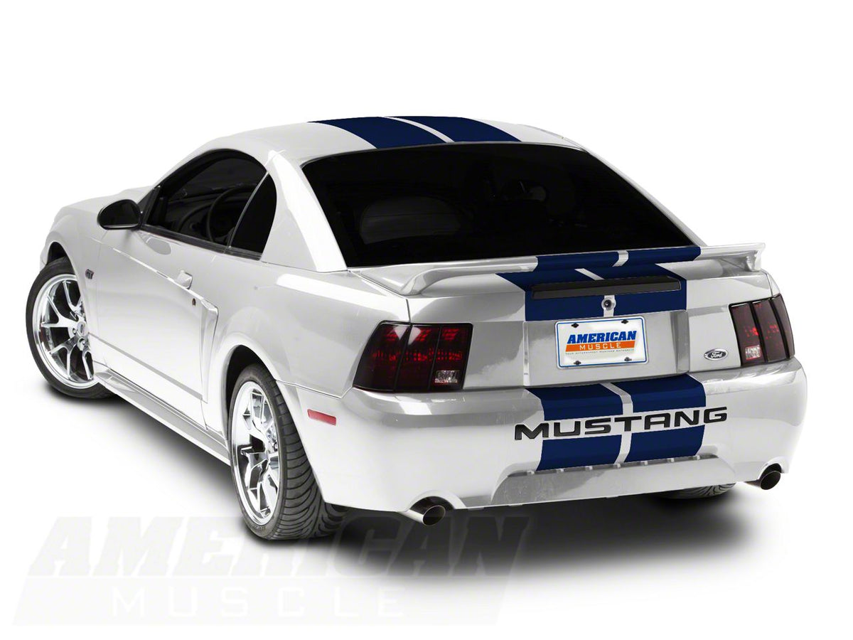 SEC10 GT500 Style Stripes; Blue; 10-Inch (94-04 Mustang)