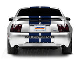 SEC10 GT500 Style Stripes; Blue; 10-Inch (94-04 Mustang)