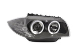 BMW 1-series E81 E82 E87 E88 Black Angel Eyes Headlight Set (2004-2011) - K2 Industries