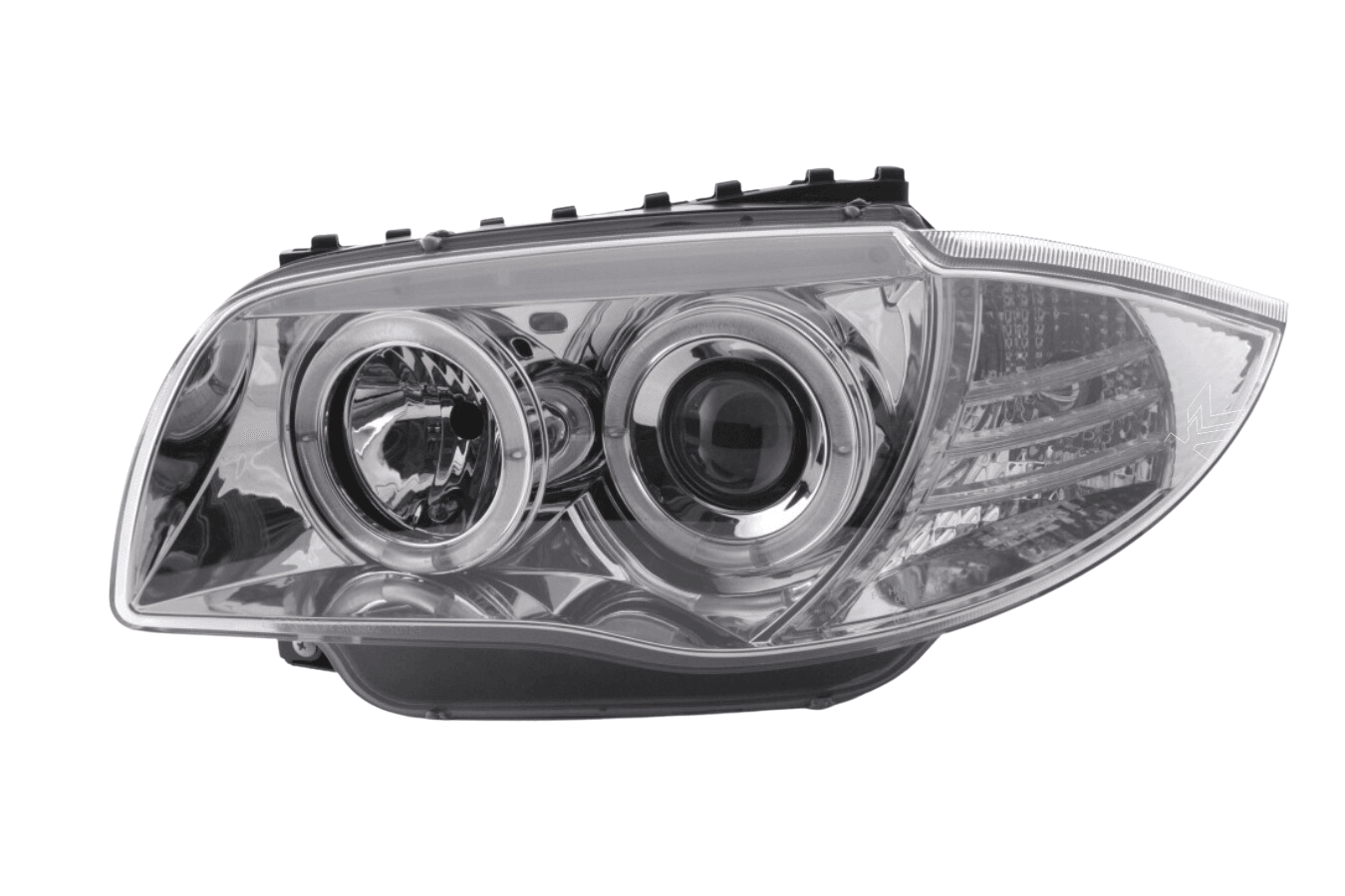 BMW 1-series E81 E82 E87 E88 Chrome Angel Eyes Headlight Set (2004 to 2011) - K2 Industries