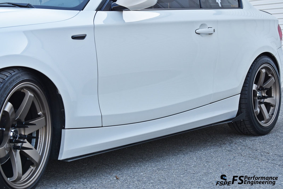 BMW 128i / 135i (2007-2013) E82 Aluminum Side Skirt Extensions V1 & V2