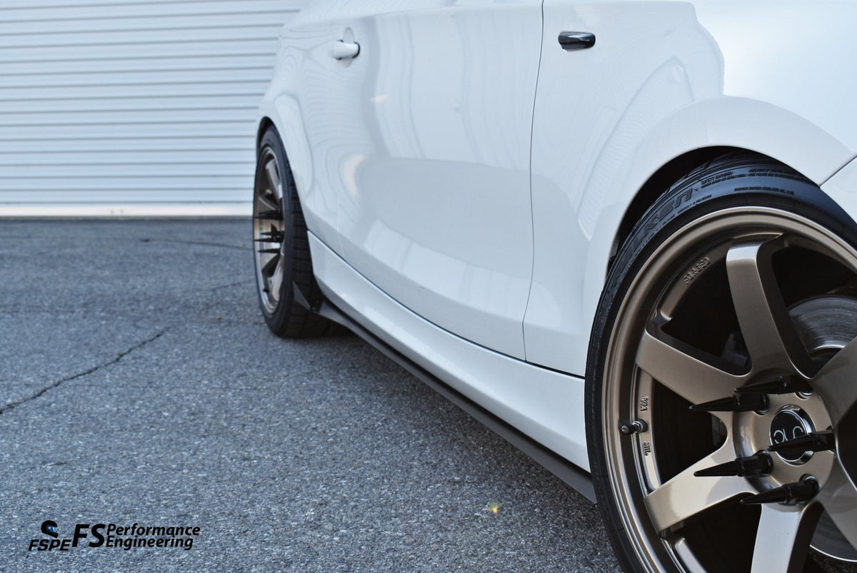 BMW 128i / 135i (2007-2013) E82 Aluminum Side Skirt Extensions V1 & V2