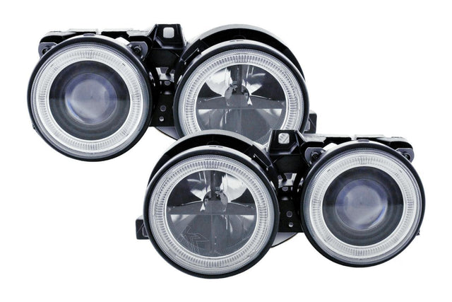 BMW 3-series E30 2/4 door. Black Angel Eyes Headlight Set (1987-1991) - K2 Industries