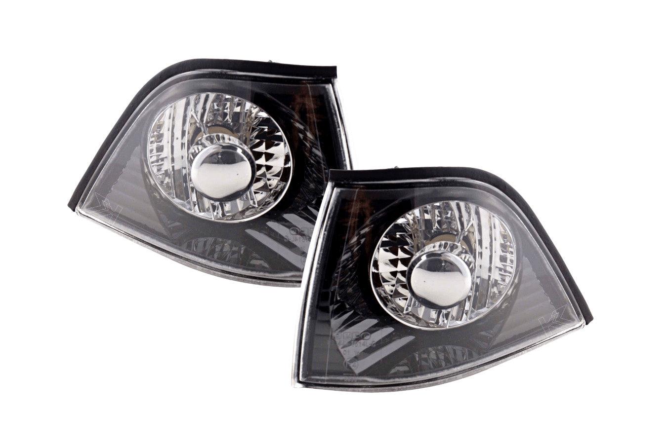 BMW 3-Series E36 Coupe/Convertible (Type E36) JDM Black Clear Corner Lights 1991-1998 - K2 Industries